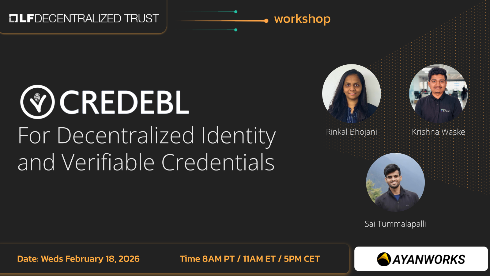 CREDEBL: For Decentralized Identity & Verifiable Credentials