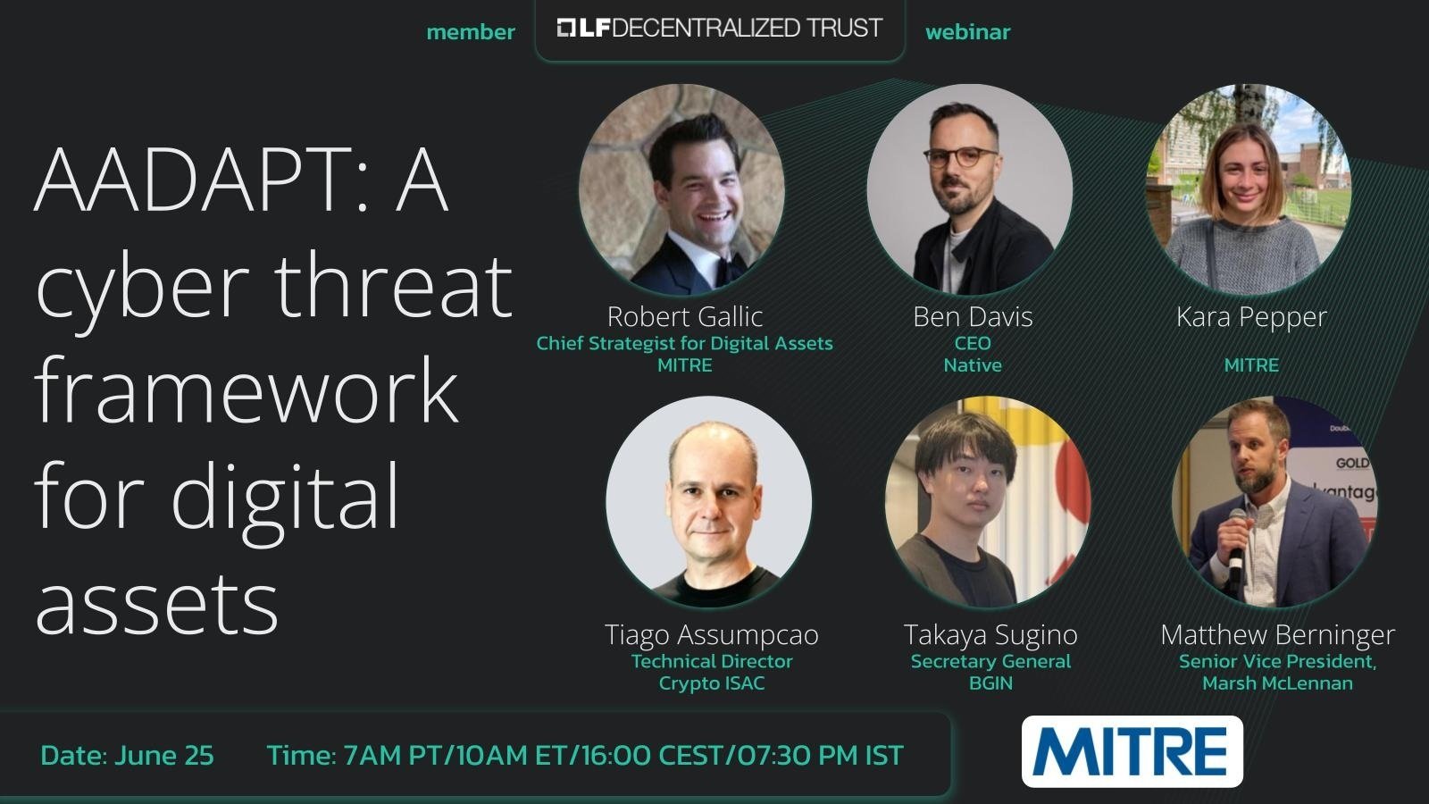 LF Decentralized Trust webinar with MITRE: AADAPT: A cyber threat framework for digital assets